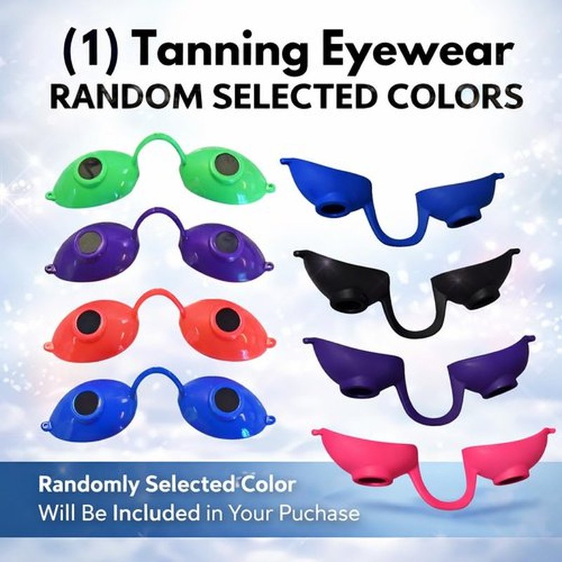 Assorted Tanning Bed Lotion (10 Packets) & EYE WEAR, Random Mix of Snooki 70X Utra Dark, Legs, Hello Weekend, Summer in a Bottle, Bonita Tan, My Beaches, Shore to Please (0.57 oz each)