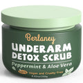 Armpit Detox Scrub 8.8 oz with Peppermint, Aloe Vera and Walnut Shell Powder, Underarm Scrub Helps on Removing Odor, Deep Cleanse & Exfoliating, also for Legs, Knee, Feet, Hands Whole Body