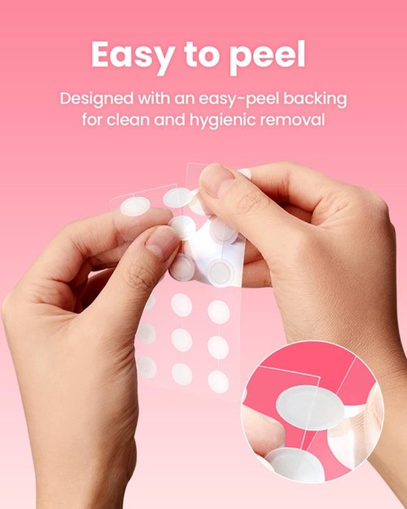 GLAM UP Hydrocolloid Pimple Patches - Invisible Ultra Thin Spot Covers for Face, Waterproof & Vegan (36 Count)