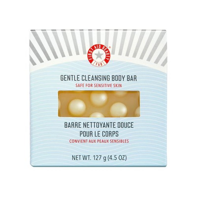 First Aid Beauty - Gentle Cleansing Bar | Luxurious Fragrance-Free Soap with Squalane & Shea Butter, 4.5 oz