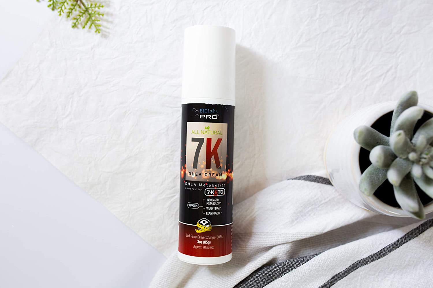 7-Keto dhea - Fat Burner - Natural 7K Dhea Cream - Metabolism Support - Maximum Strength Dhea Used by Men and Women for Lean Muscle and Fat Loss Support