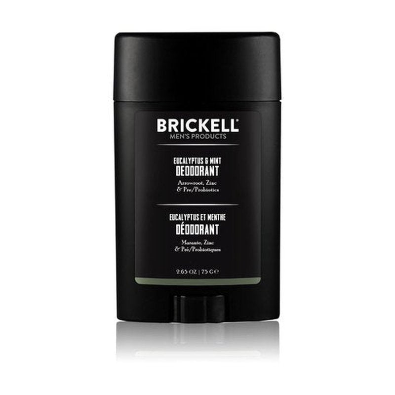 Brickell Men's Products Natural Deodorant - Organic, Aluminum-Free Formula | Eucalyptus & Mint, 2.65 oz