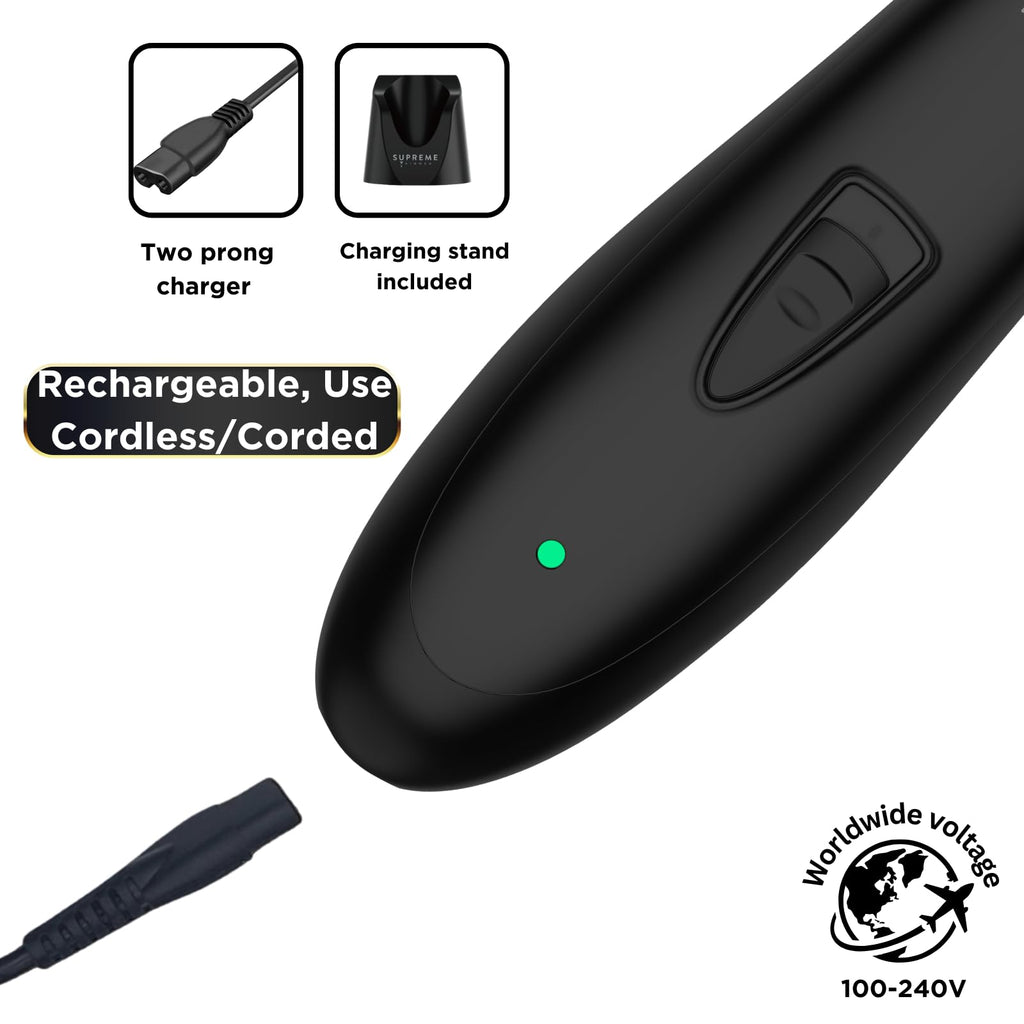 Supreme Trimmer DLC T Shaper| Professional Barber Trimmer Hair Clippers for Men (120 Min Run Time) Cordless Hair Trimmer Zero Gapped Liner Beard Trimmer | ST5215 Red