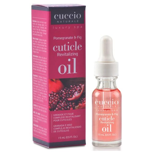 Cuccio Pomegranate & Fig Cuticle Revitalizing Oil – Hydrating 0.5 oz Nail & Cuticle Treatment with Vitamin E for Dry Skin and Nails