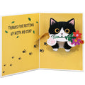 Coralogo Funny Cat Father's Day Pop Up Cards - 3D Card for Cat Dad Mom Husband Grandpa Men Him - Thanks for Putting up with My Crap - Fun Gift for Birthday Mother's Day Thank You from Son Daughter
