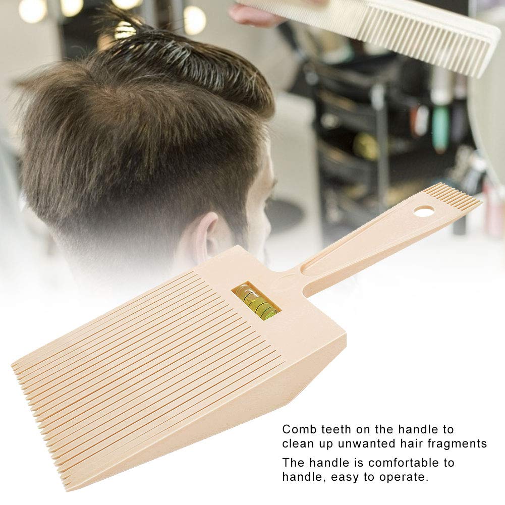 Haosie Flat Top Comb, Dual Ended Flattopper Comb, Barber Hair Tool with Level Bang Liquid, Professional Haircut Level