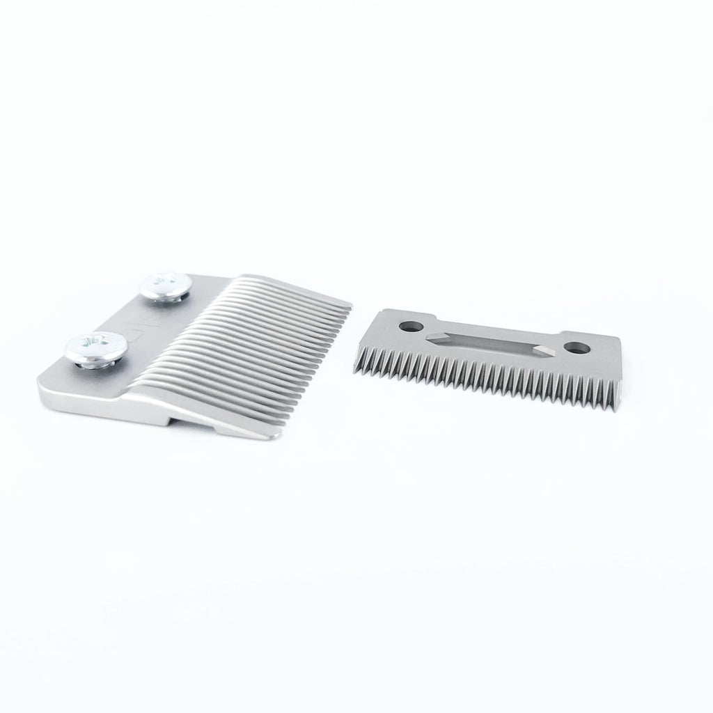 StyleCraft Replacement Fixed Stainless Steel Taper Hair Clipper Blade with Moving Ceramic Deep Tooth Cutter Set