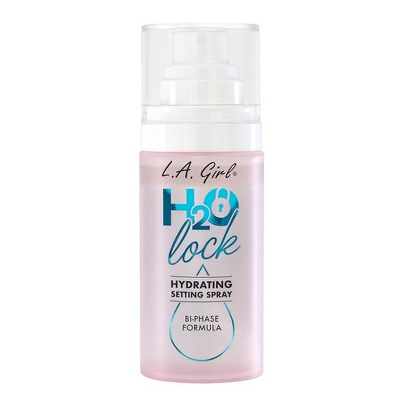 L.A. Girl H2O Lock Setting Spray - Bi-Phase Hydrating Makeup Mist with Aloe Vera & Cucumber Extract