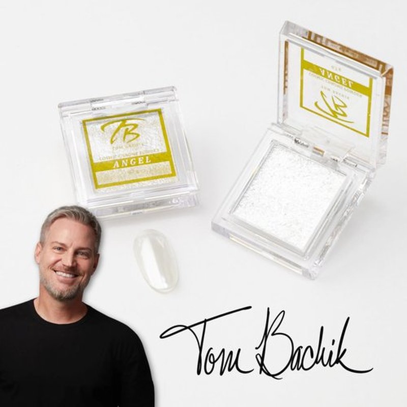 Tom Bachik Cosmic Chrome Powder Collection – 5 Pressed Chrome Pigments for Gel Manicures, Holographic Nail Art & Metallic Shimmer Effects (Angel)
