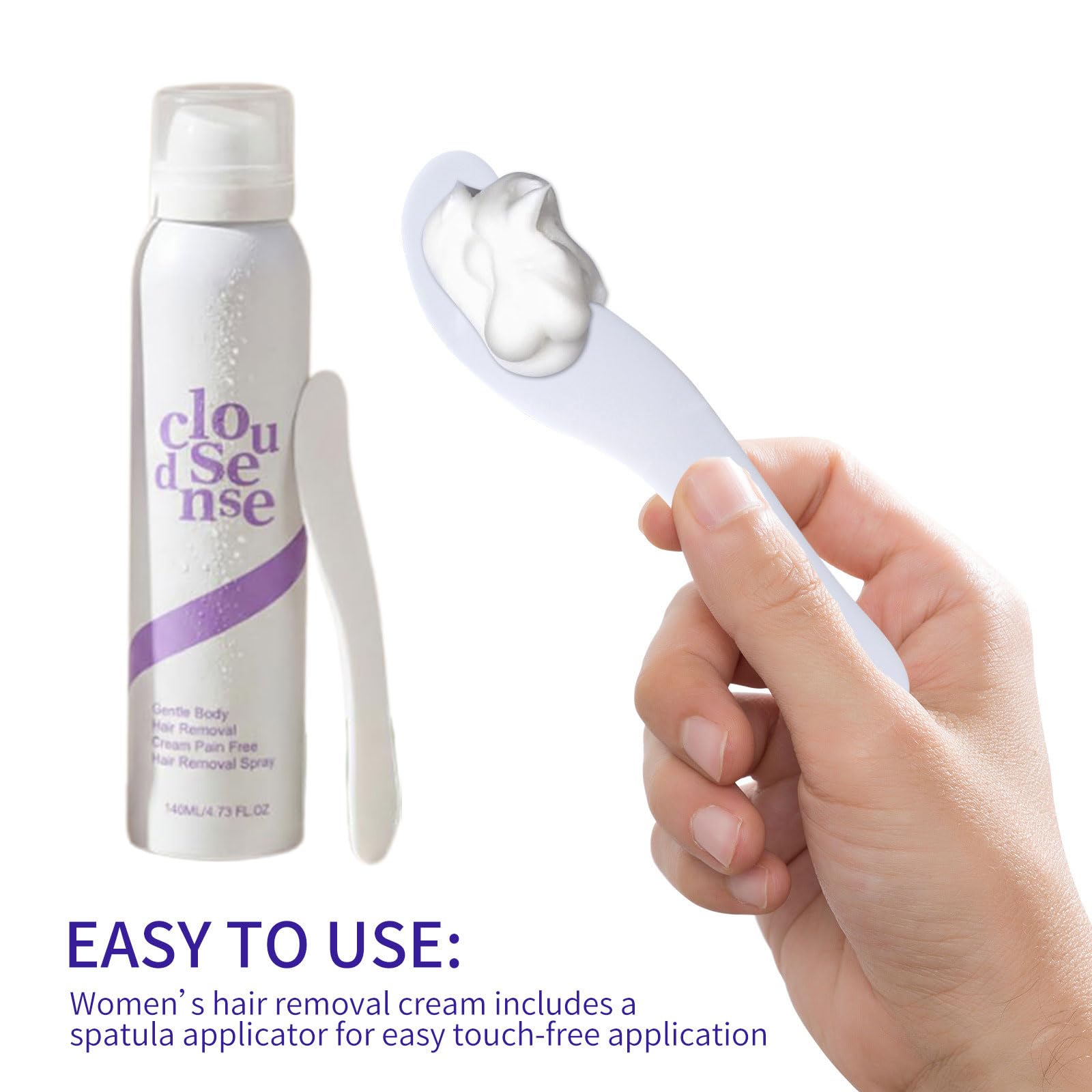 Cloud Sense Pain-Free Hair Removal Spray for Sensitive Skin, Cloud Sense Smooth Hair Removal Spray,Suitable for Every Skin Type and Corner Women and Men (1pc)