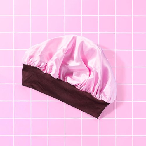 GIMME Beauty Sweet Dreams Satin Bonnet - Ultra-Soft & Breathable Sleep Bonnet - Frizz-Free Hair - Pink, 1 Count