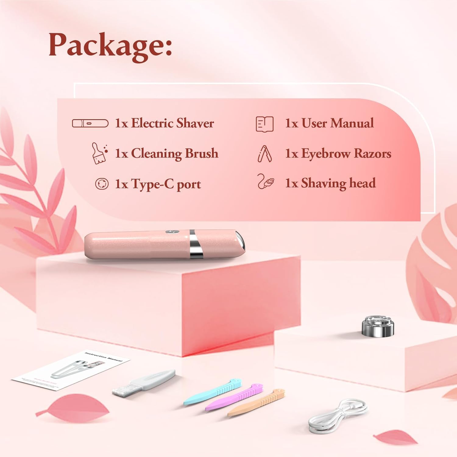 Epilator for Women, 2-in-1 Facial Hair Removal Epilator, Painless Designed Hair Remover with Built-in LED Light for Precision, Smooth Glide Hair Remover for Women Face Lips Chin Peach Fuzz (Yellow)