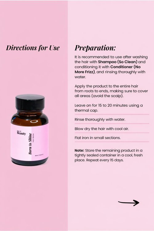 Say Hi Beauty BORN TO SHINE | Intensive Treatment for Deep Shine, Hydration, and Damage Control and Prevention. With Hyaluronic Acid 2.0 Oz