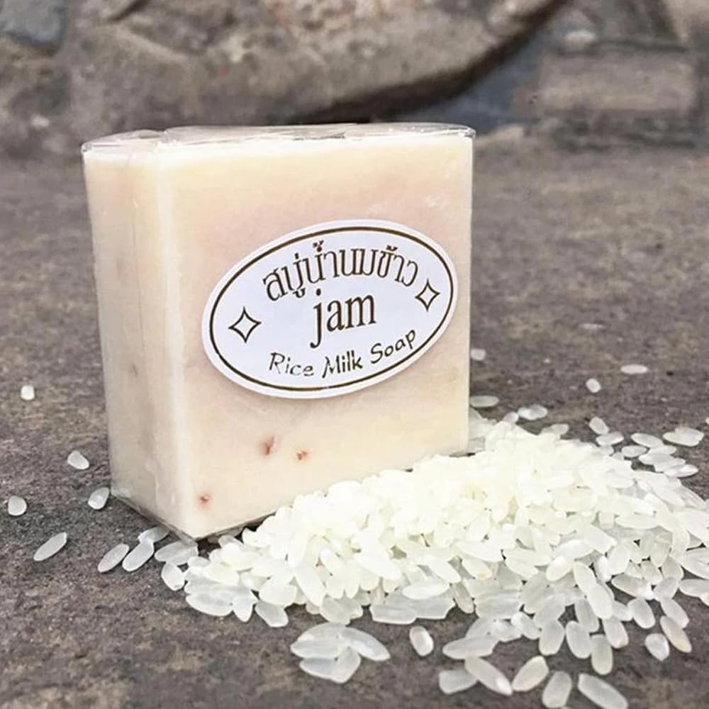 Maruomiki 5 PCS of Thai Rice Soap 65g Original Bath Soap Handmade Soap 10 Pieces Cold Process Soap Rice Milk Soap Facial Soap Gift Soap (5PCS)