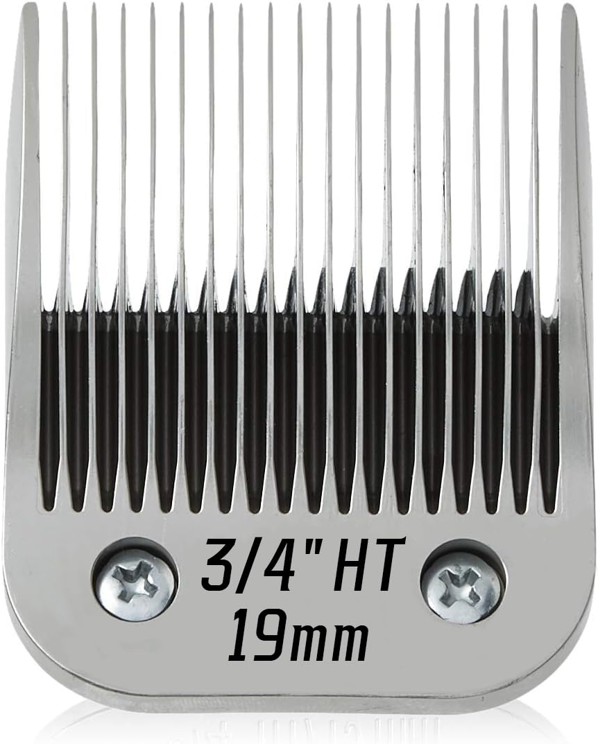 HONGNAL 3/4" HT（63980） Blade Dog Grooming Clipper Replacement Blades Compatible with Andis Dog Clippers,Detachable Stainless Steel Blade,Size-3/4 HT, Cut Length 3/4-Inch
