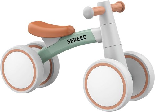 SEREED Baby Balance Bike - 4-Wheel Toddler Bike for 1-Year-Olds | Perfect First Birthday Gift
