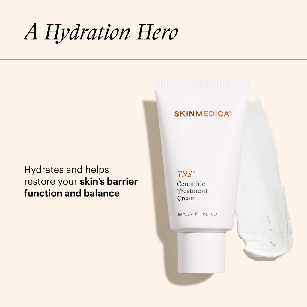 SkinMedica TNS Ceramide Treatment Facial Cream - Hydrating Facial Moisturizer with Peptides & Ceramide Technology to Help Restore Skin's Moisture Balance & Barrier (2 Oz)