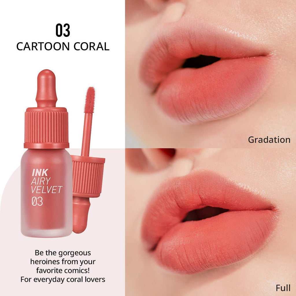 Peripera Ink Airy Velvet Lip Tint | High-Pigmentation, Lightweight, Soft, Moisturizing, Not Animal Tested (23)