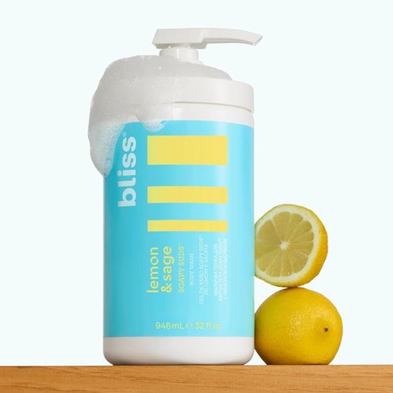 Bliss Soapy Suds Body Wash - Gentle Lemon & Sage Formula - 32 Fl Oz - Hydrating & Paraben-Free