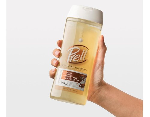 Prell Coconut Milk + Rice Water Shampoo - Safe Anti-Breakage Formula for Damaged Hair | 13.5 fl. oz.