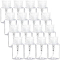 Hedume 16 Pack Nail Polish Remover Pump Empty Dispenser Bottle, Push Down Pump Dispenser, Empty Makeup Container for Alcohol, Acetone, Nail Polish and Makeup Remover, 5 oz