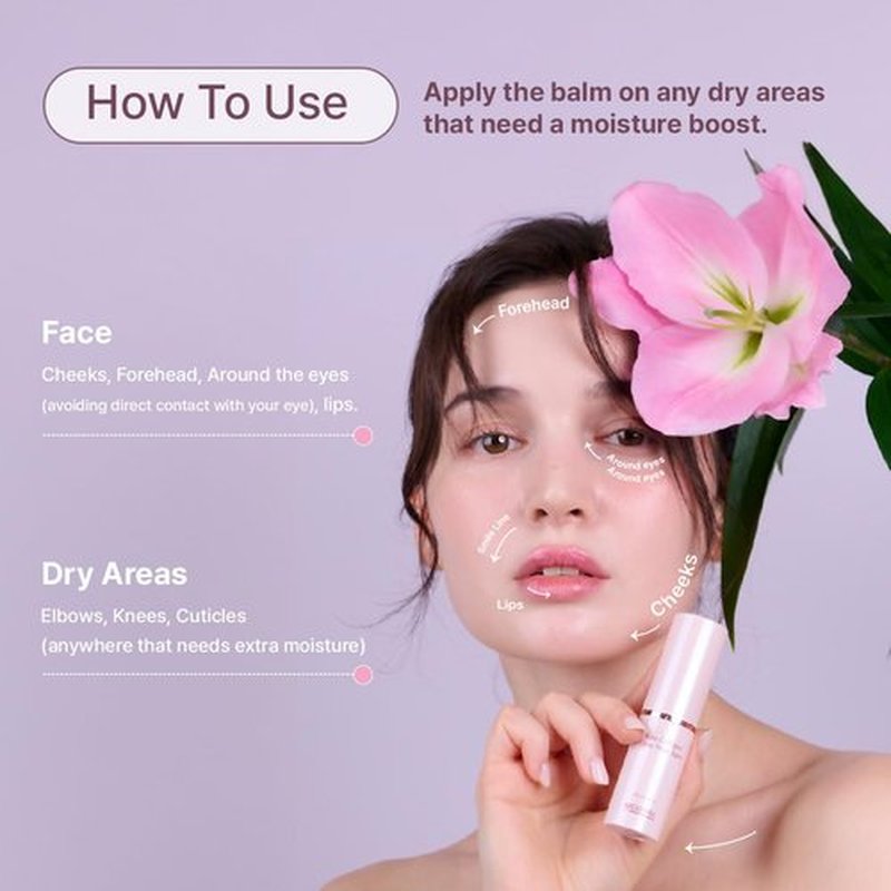 MIGUHARA Rose Collagen Glow Multi Balm | Korean Skincare | All-in-One Hydrating Multi Balm Stick (10g/0.35 oz.)
