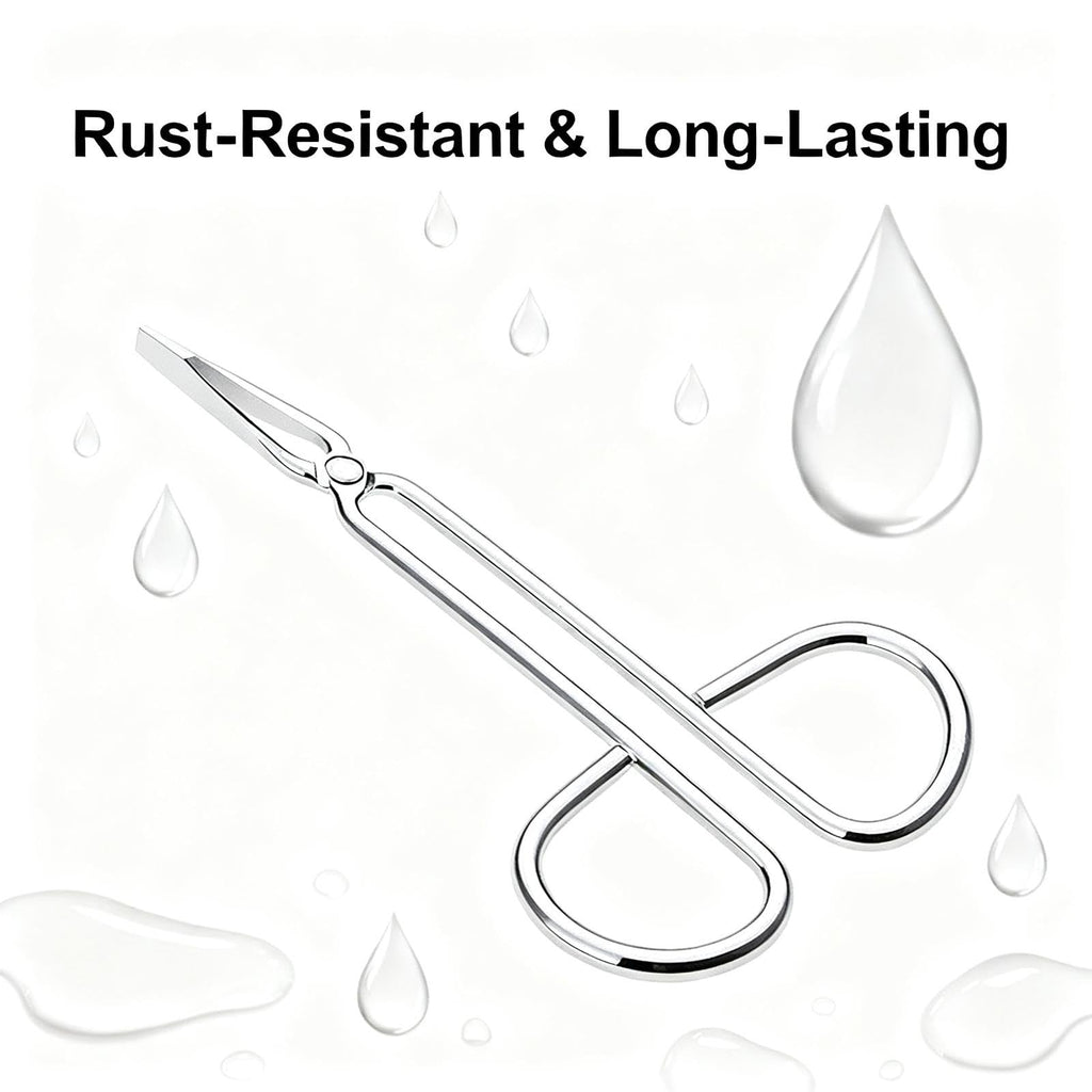 2 Pcs Silver Stainless Steel Eyebrow Tweezers & Scissors – Professional Slant Tip Hair Plucker, Ideal for Eyebrow Grooming & Facial Hair Removal at Home or Beauty Routine