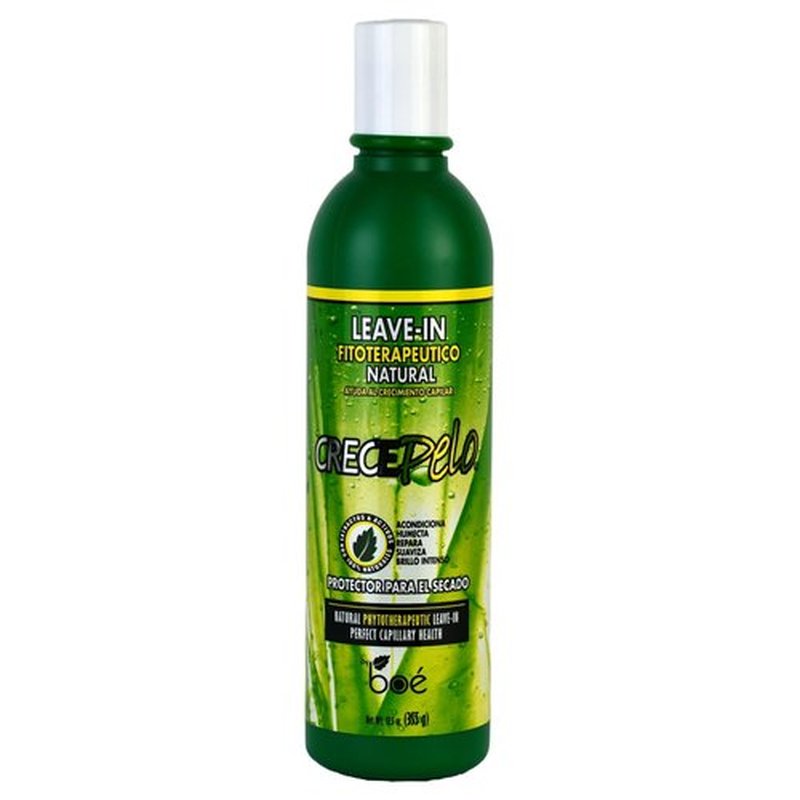 CrecePelo Natural Phytotherapeutic Leave-In Cream 12.5 oz – Heat & Chemical Protection – Intense Hydration & Shine – Anti-Breakage Hair Repair for All Hair Types