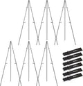 Nicpro Art Folding Easels - 63-Inch Metal Floor Tripod Stands for Display | 6-Pack with Carry Bag