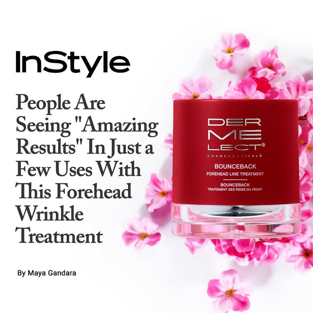 Dermelect Bounceback Forehead Line Treatment- With Anti-Aging Peptides to Smooth, Blur and Target Fine Lines & Wrinkles, 11 Lines, Frown Lines, Expression Lines, Facial Creases 1 oz