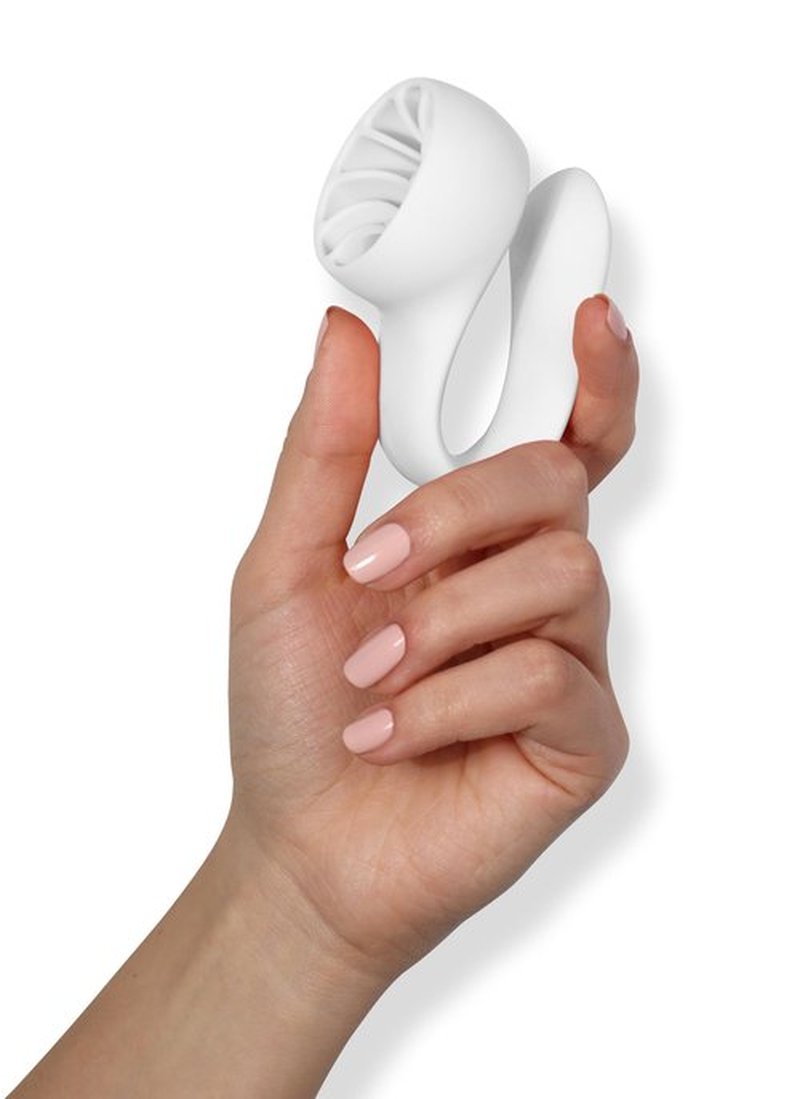LONDONTOWN Portable Nail Polish Bottle Holder Soft Adjustable Wearable Anti-Spill Grip Fingernail Painting Tool, Manicure and Pedicure Accessory, White