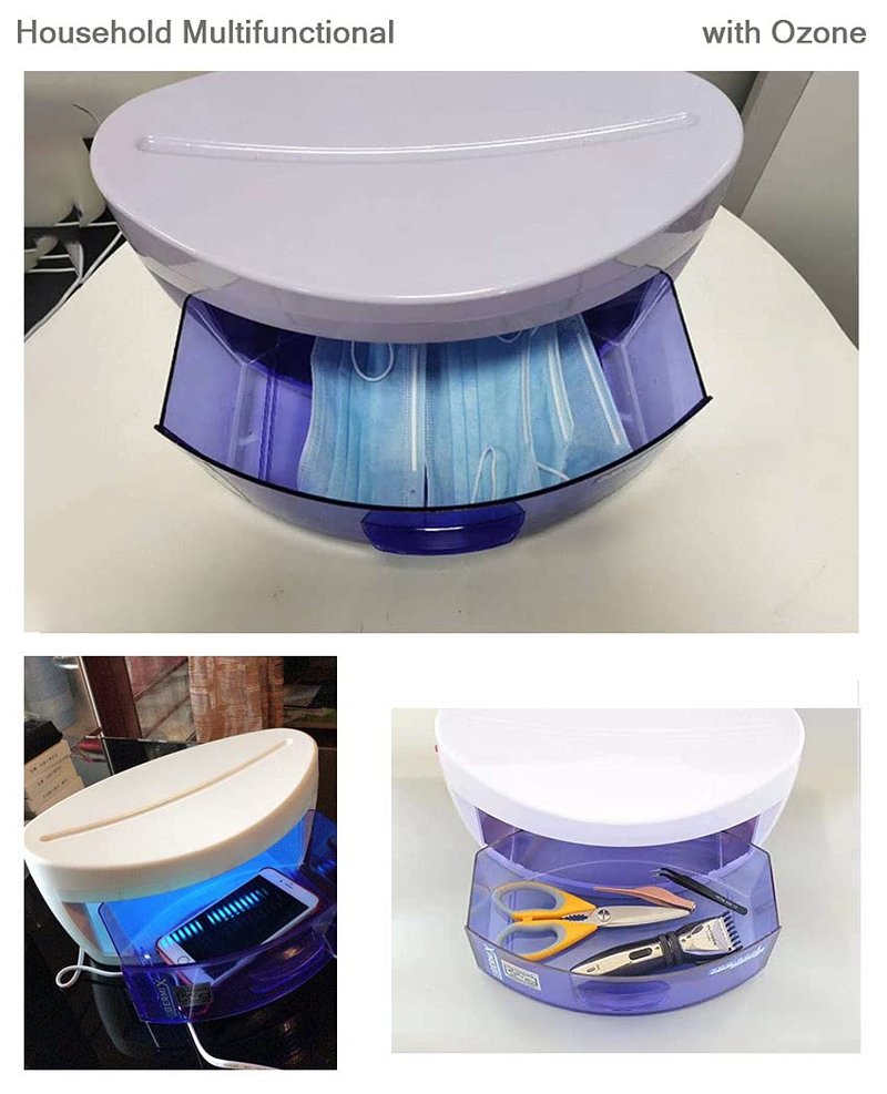 UV Sterilizer Disinfection Cabinet Ozone Disinfect for Nail Tools Nail Art Equipment Tool Manicure Portable Nail Disinfection Box Hairdressing Tool,Multipurpose for Health & Household