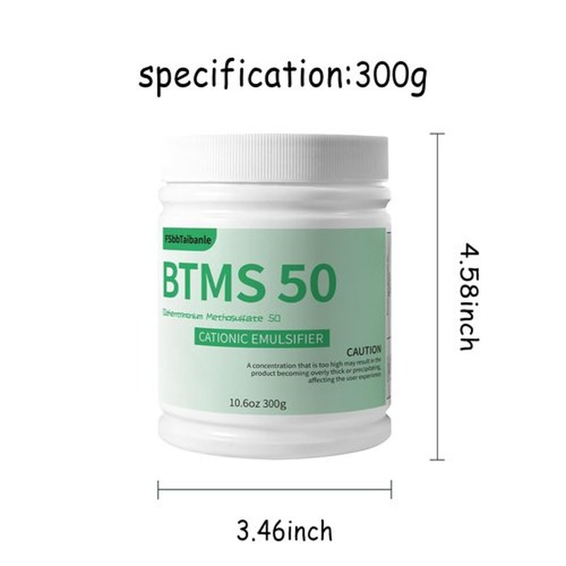 FSbbTaibanle 10.6 oz BTMS 50 Conditioning Emulsifier granules, 100% derived from plant-based，Ideal for Leave-in Conditioner, Lotions, Shampoos and More