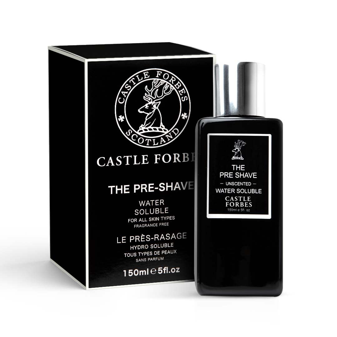 Castle Forbes Preshave Lotion, 5 fl. oz. | Unscented Pre Shave Conditioning Cream | Protects Skin From Razor Burn, Irritation | Luxury Beard Shaving Lotion For All Skin Types | Natural Beard Care