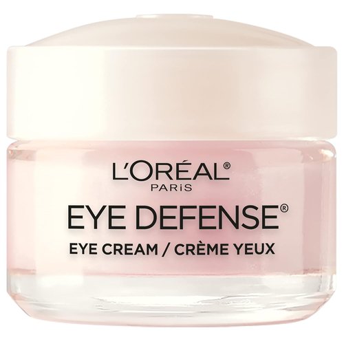 L'Oreal Paris Eye Defense Cream - Caffeine & Hyaluronic Acid for Youthful Skin | 0.5 oz
