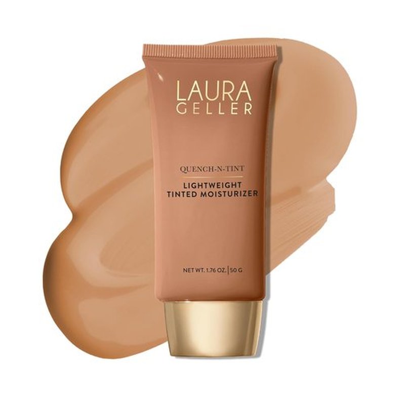 Laura Geller New York Quench-N-Tint Tinted Moisturizer - Lightweight Hydration & Buildable Coverage - 05 Medium/Deep