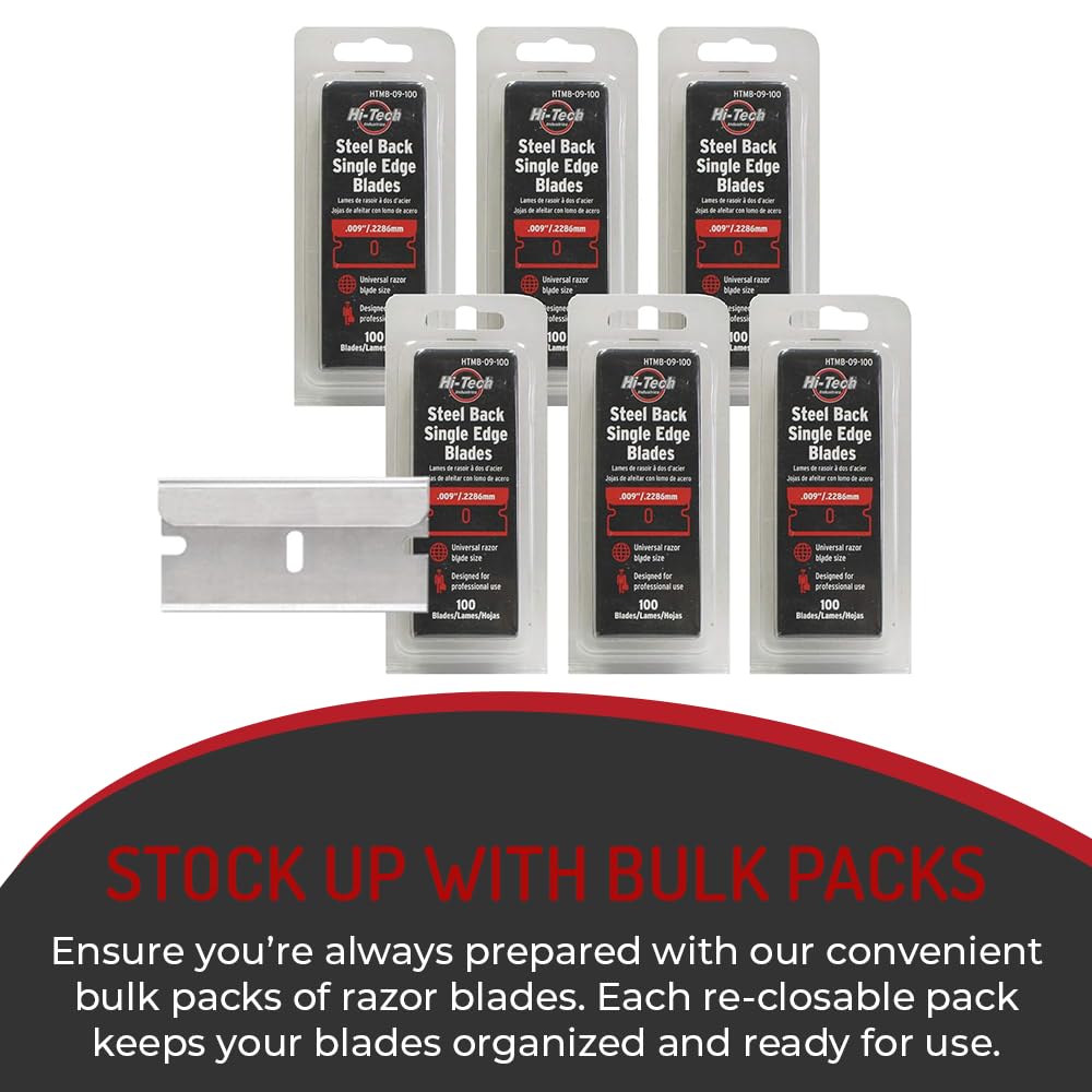 Single Edge Razor Blade, Stainless Steel, Available in Bulk Packs (100)