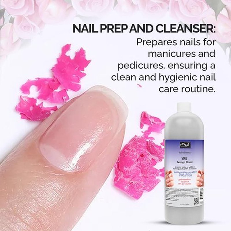 PRONAIL - Isopropyl Alcohol 99% for Nail Care - 32 OZ - Nail Prep and Cleanser