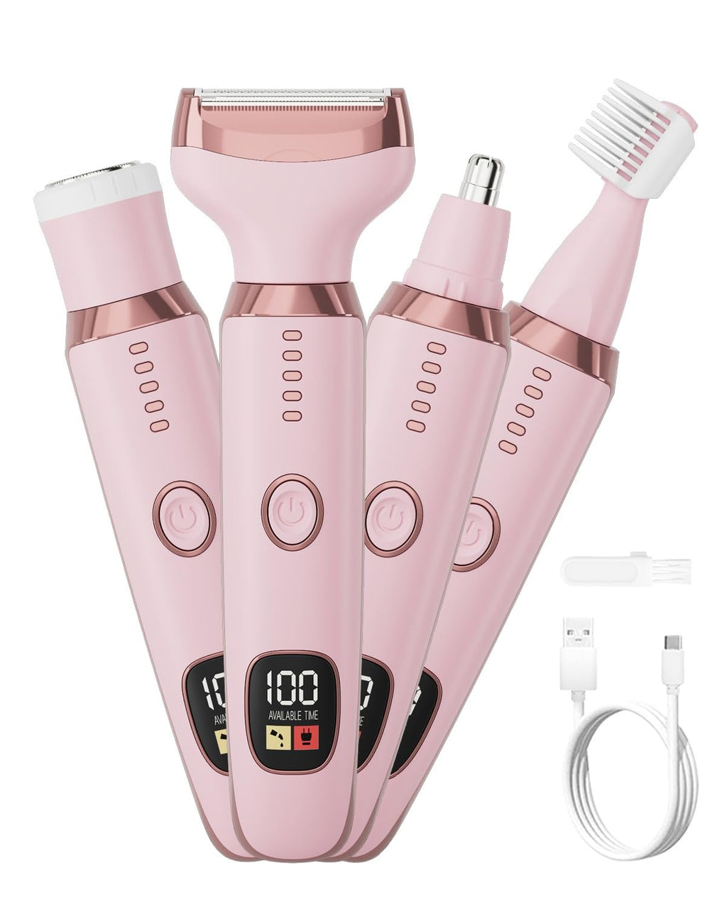 SilkGlow 4-in-1 Electric Razors for Women Men, Bikini Trimmer & Body Shaver