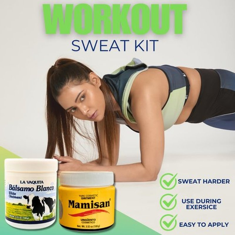 Cosmetic Ointment & La Vaquita Bálsamo Blanco (3.52 oz Each) for Sweating, Fat Burning, Joint Relief, and Muscle Recovery