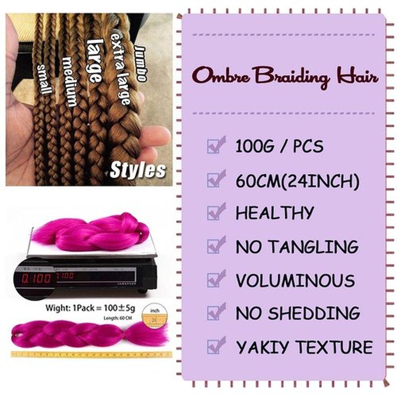 AIDUSA Ombre Braiding Hair Black to Dark Blue 5 Pcs Synthetic Afro Braiding Hair Extensions 24 Inch 2 Tones for Women Twist Crochet Braids 100g (#B20 Black to Dark Blue)