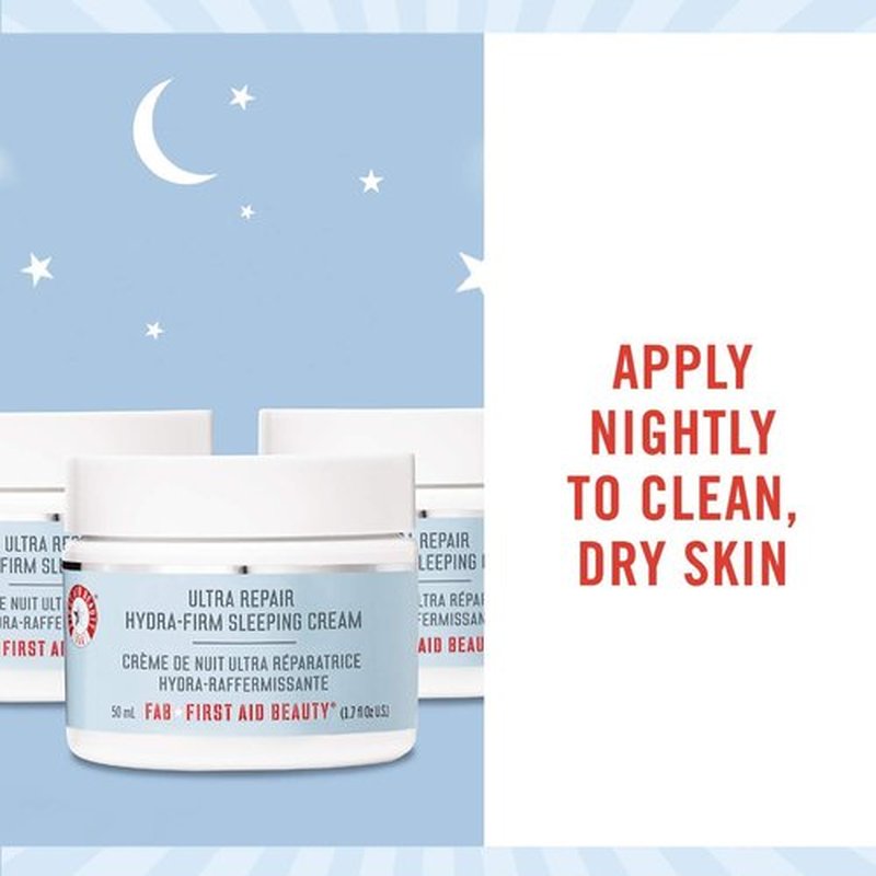 First Aid Beauty Ultra Repair Hydra-Firm Sleeping Cream - Intense Nighttime Moisturizer | 1.7 Oz