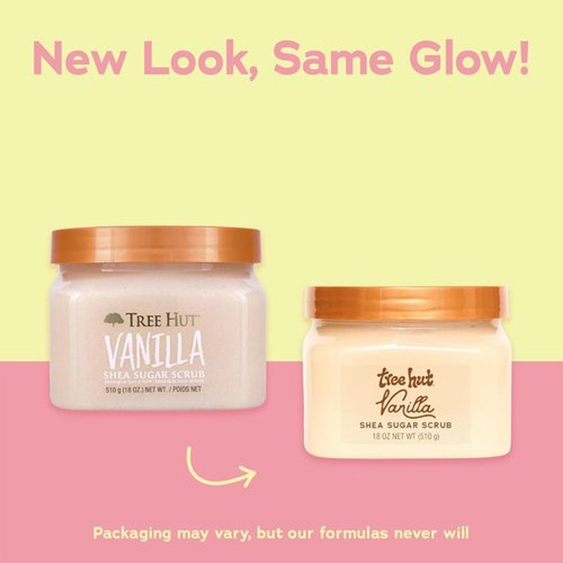 Tree Hut Vanilla Shea Sugar Scrub - Exfoliating & Hydrating Body Scrub with Shea Butter | 18 oz, Vegan