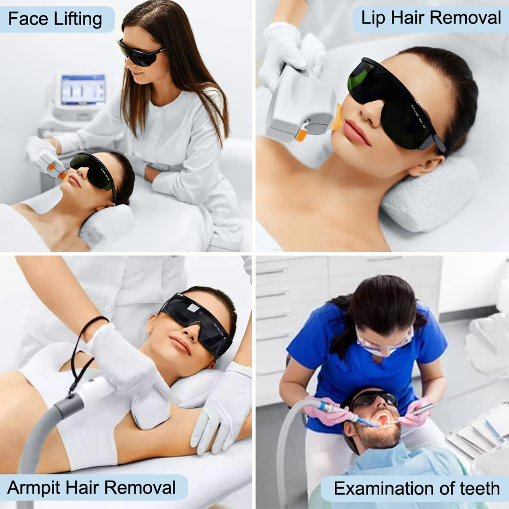 mozeeda IPL 190nm-2000nm Laser Safety Glasses, Red Light Therapy Goggles