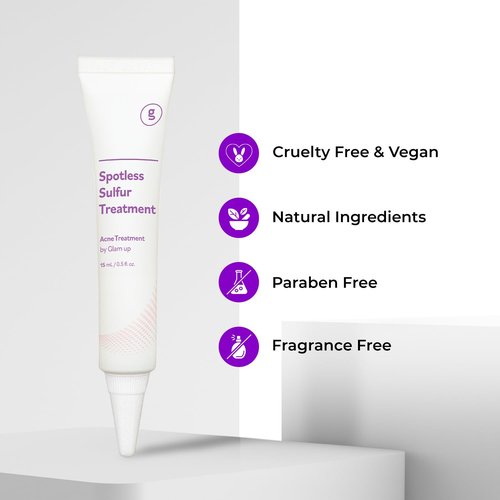 GLAM UP 10% Sulfur Treatment Serum - Fast Healing for Pimples & Acne Breakouts | 15mL (0.5 fl. oz.)
