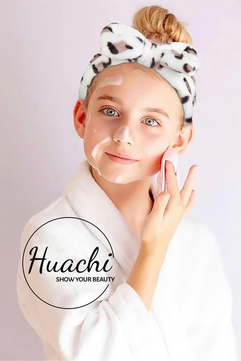 Huachi Spa Headband for Women Washing Face Girls Skincare Headbands Makeup Cheetah Print Leopard Face Wash Head Band Animal Print Christmas Gifts for Teen Girls