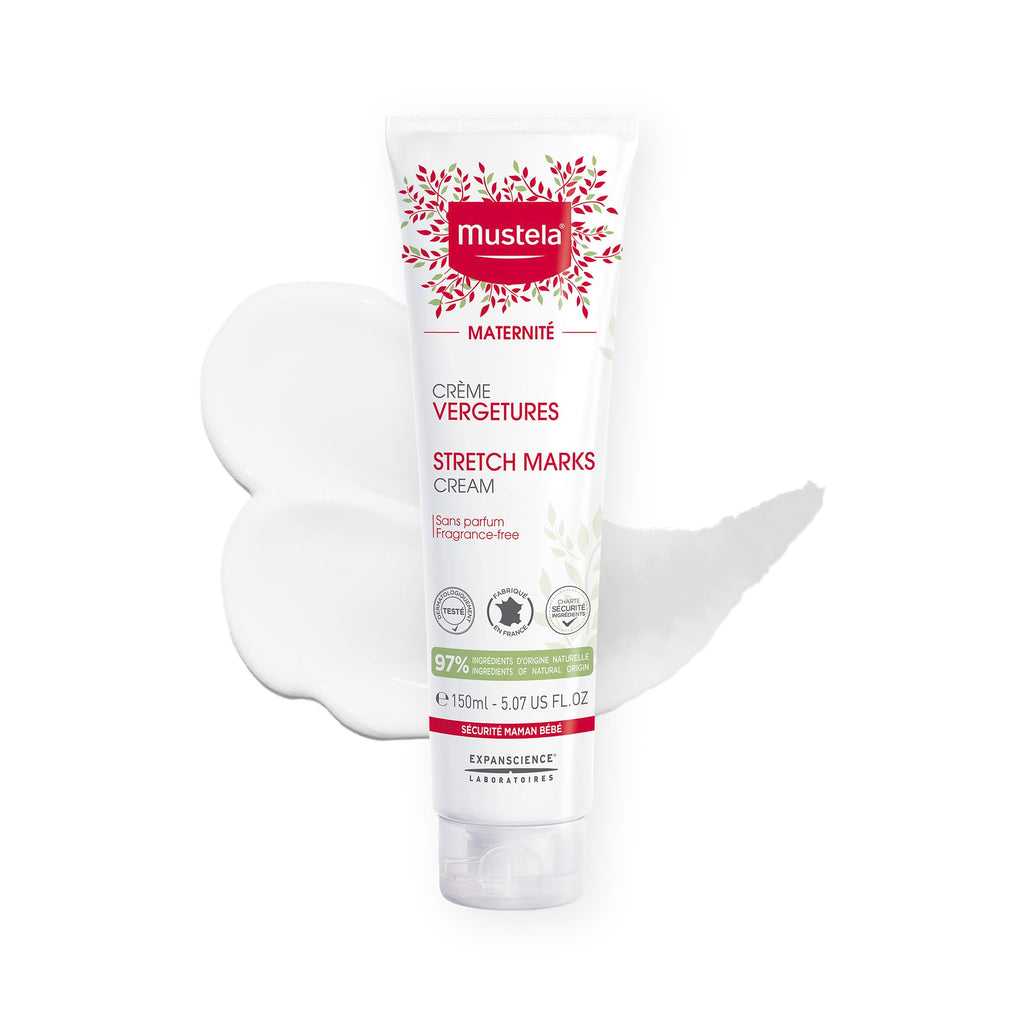 Mustela Maternity Stretch Marks Cream for Pregnancy - with Natural Avocado, Maracuja & Shea Butter - Fragrance-Free & EWG Verified - 5.07 fl. Oz