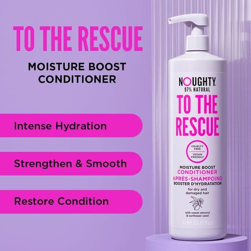 Noughty Moisture Boost Conditioner - 97% Natural Hydrating Formula for Dry Hair | 33.8 fl. oz.