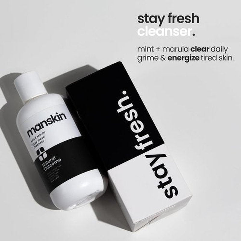 Natural Outcome Men's Face Wash - Cleansing Gel with Mint & Marula Oil | Sulfate-Free 8 oz Daily Cleanser