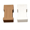 Doromy Hair Clip Display Cards, 200 Pcs Kraft Paper Hair Barrettes Display Holder, Cards for Hair Clips Displaying Organizing Packaging, 6.6X11.5cm, White and Brown